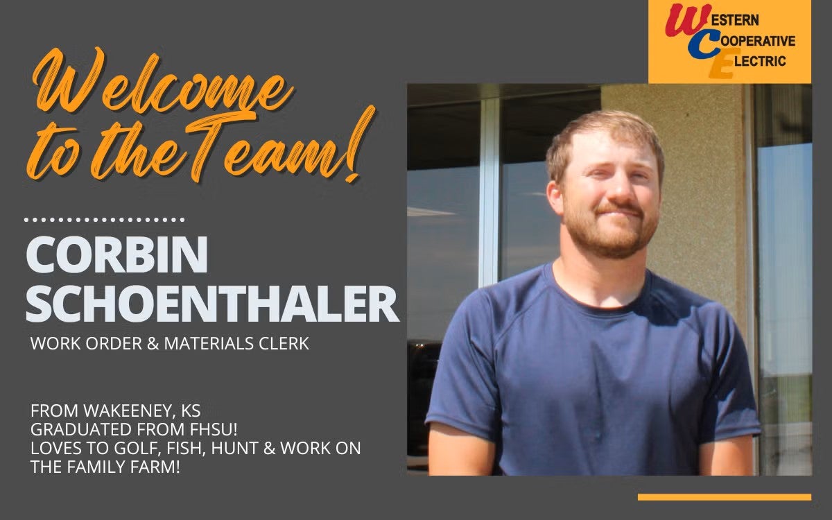 WCE Welcomes Corbin Schoenthaler