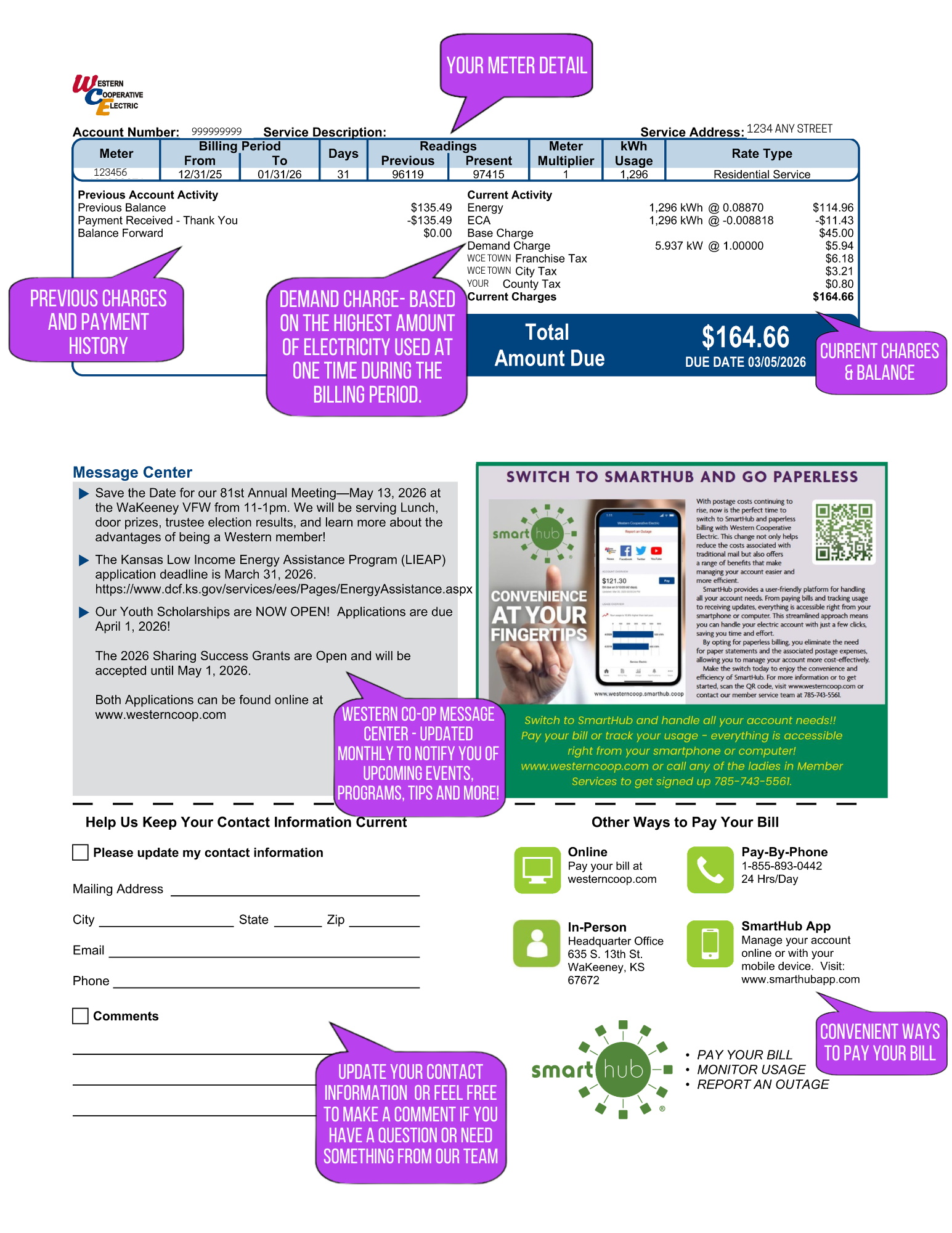 WCE Pg 2 How to read your bill