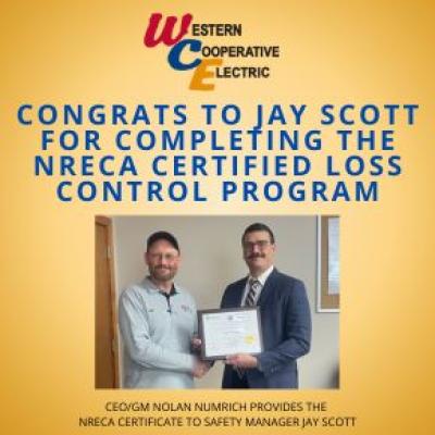 Jay Scott Receives Certificate from CEO